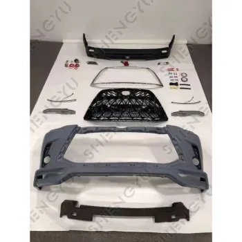 Car Body Kit for Highlander 2015-2017 Upgrade to Lexus Model - Front and Rear Bumper Assembly with Grille
