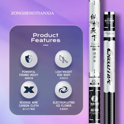 Huanghe Brand Ultralight Carbon Fiber Telescopic Carp Fishing Rod
