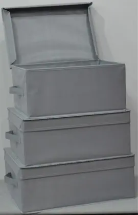 Grey Lided Storage Box -S