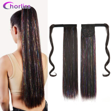 Best Selling High Quality 22 Inch Chorliss Silky Straight Wrap Around Hair Accessories Woman Light Up Ponytail Hair Synthetic