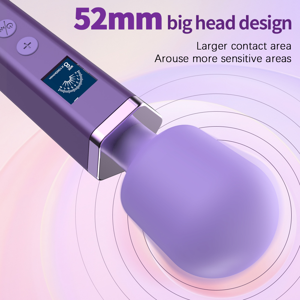 Smart Vibrating Wand Featuring LCD Interface