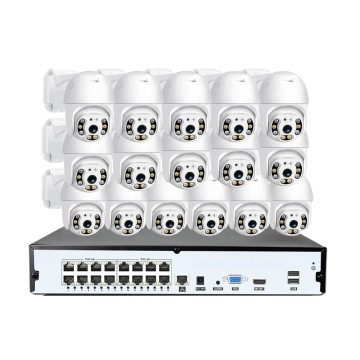 8MP PTZ Outdoor CCTV Camera Kit with NVR for Human Tracking
