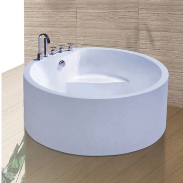 Factory Price Freestanding Round Acrylic Sitting Soaking Bathtub