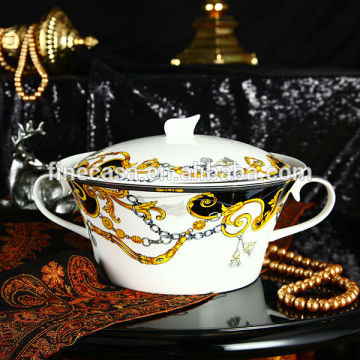 Luxury Fine Bone China Tureen of Knight