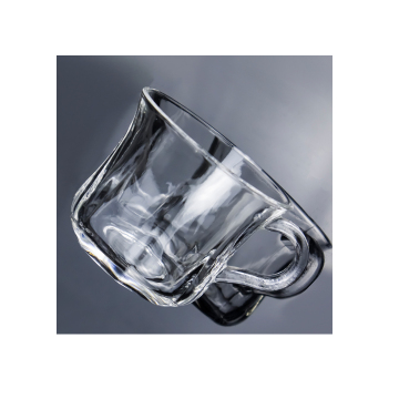 Wholesale Custom Logo Turkish Transparent Glass Tea Cup with Handle for Coffee Mug