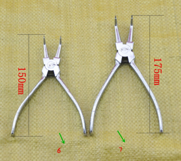 6 , 7 inch retaining ring straight nose internal circlip pliers