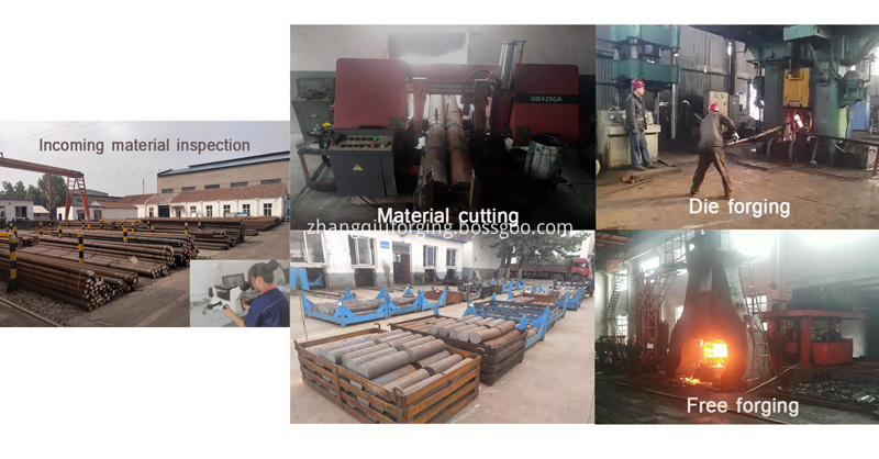 Material cutting and forging