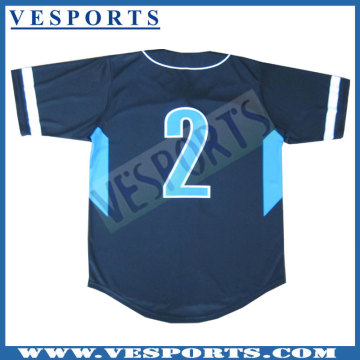 Sublimation 100% Polyester Baseball Jersey