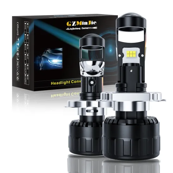 Manufacturer LED Headlight Bulb Auto Lighting System H4 H7 Conversion Kit Projector Lens" 

However, for better SEO and readability, you might consider shortening it to:

"LED Headlight Bulb Conversion Kit - H4 H7 Projector Lens