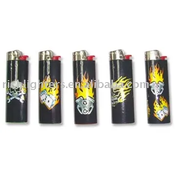 flint lighter with sticker
