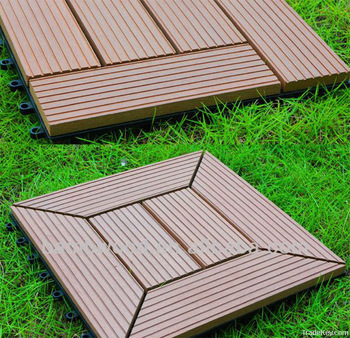 Waterproof Easy Install WPC DIY tiles for garden 300x300MM