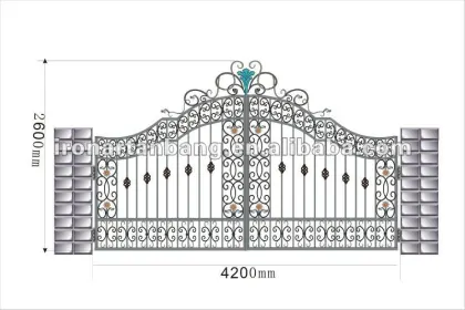 Anbang wrought iron gate/fine stainless gate