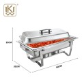 Servidores de platos de chafing de buffet caliente de acero inoxidable F433