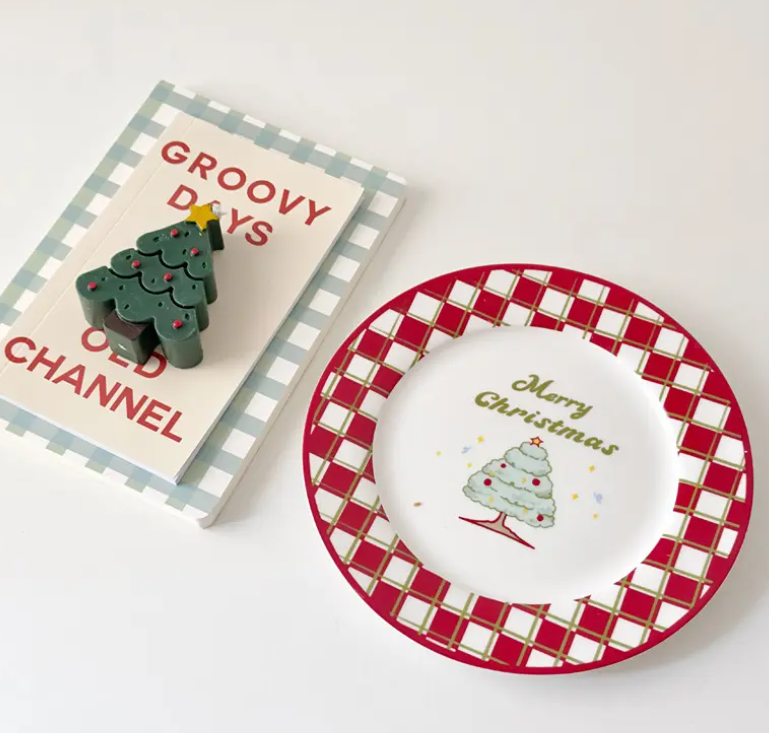 European-style luxury Christmas plate