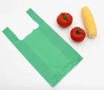 HDPE Polyethylene T-Shirt Bag in Green