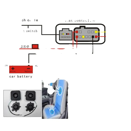 Modified Car Seat Suction Ventilation - 3 Gear New Switch