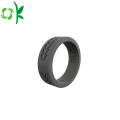 Черное кружевное спортивное кольцо с выгравированным силиконовым кольцом