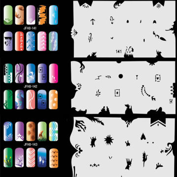 Airbrush Stencils For Nail Art Paint Air Brush Salon 320 Design (20 Sheets) Set No.8