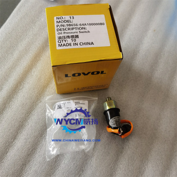 High Quality Foton-lovol FL936F Loader Oil Pressure Sensor 9B656-64A100000B0 at Good Price