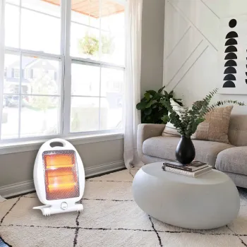 Portable Smart Quartz Infrared Radiant Heater with Handle for Winter Warmth