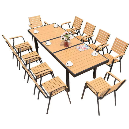 Mojia Easy to Clean Weather-Resistant Plastic Wood Patio Chair