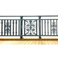 Balustrade de balcon en or peint en aluminium