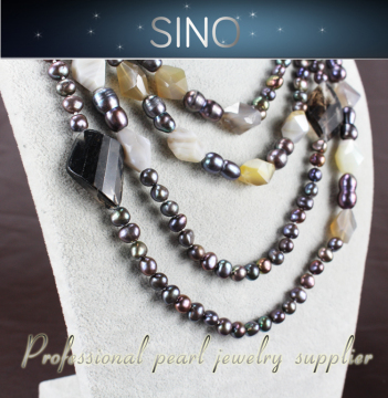 fashion pearl necklace jewelry set 2015 latest design bead jewelry