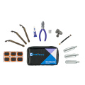 bicycle tool kit contains tire patch cylinder gas