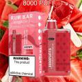 BAR -RUM DE RUM 8000 PUFFS VAPE DISPONÍVEL Europa