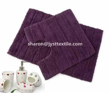 3 pieces Purple Microfiber Bathroom mat set