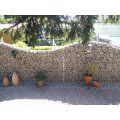 Design moderno de parede de gabião para melhorar a estética do jardim