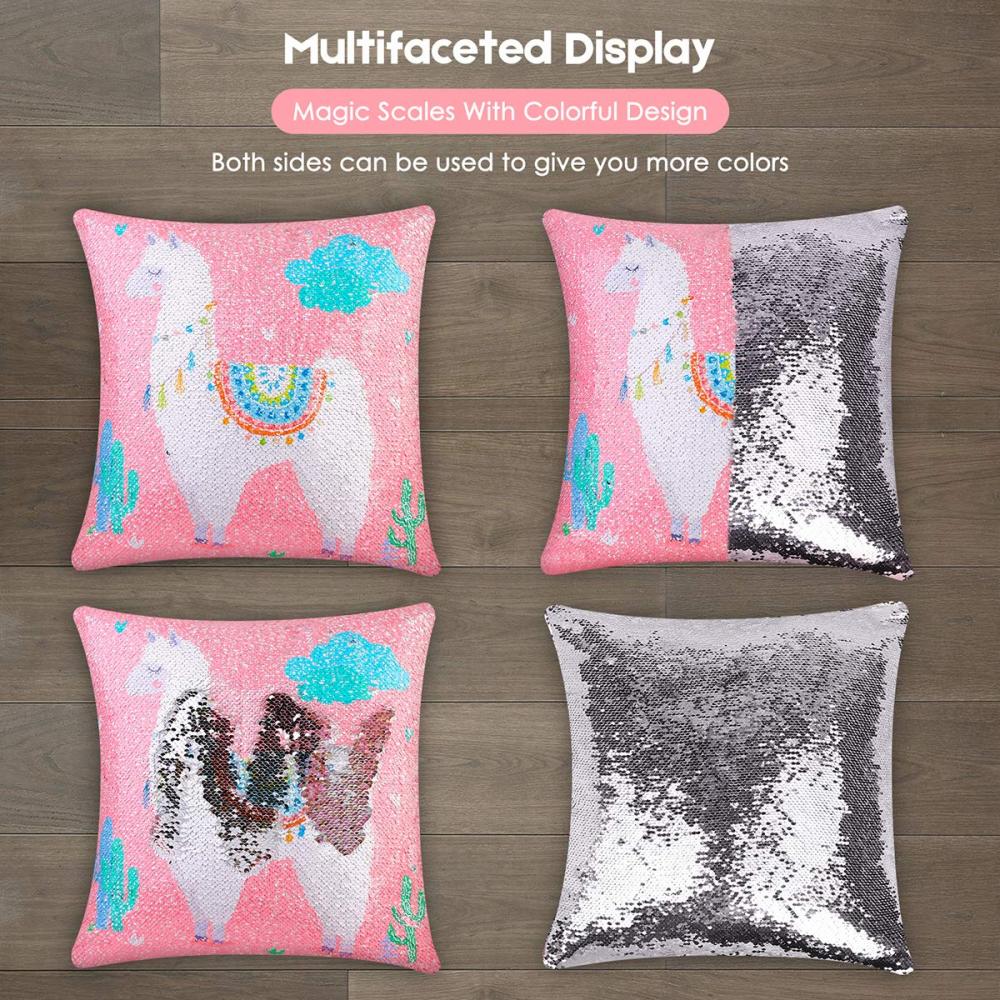 Alpaca Reversible Sequin Pillow 2 Alpaca Reversible Sequin Pillow 2