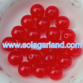 6-8MM en plastique acrylique translucide perles rondes couleur bonbon perles rondes à grosse boule