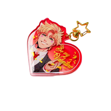 Custom Anime Figure Keychain with Glitter Epoxy Acrylic Charm