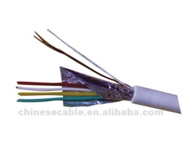 Red Synthetic Fibre PVC Jacketed Shield 4 Core Alarm Cable