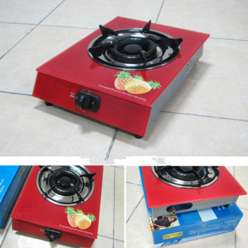 Butterfly 1 Burner Gas Stove Glass Top