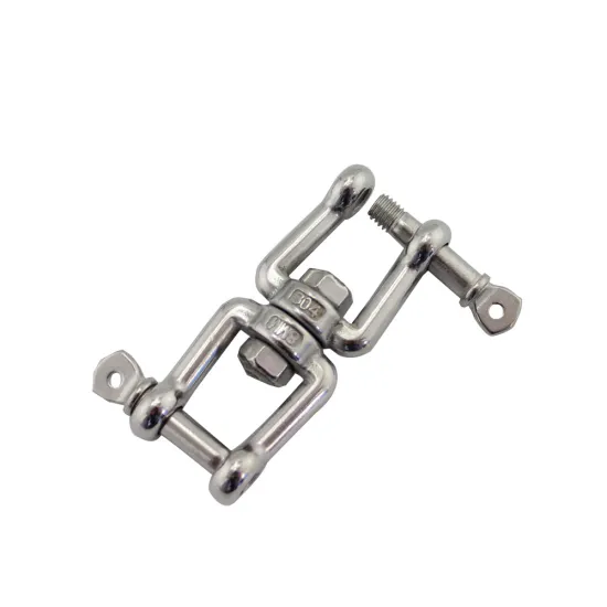 stainless steel jaw and jaw swivel rigging hardware double ended chain swivel