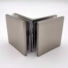 Satin Finished Quality Glass Door Shower Clamp