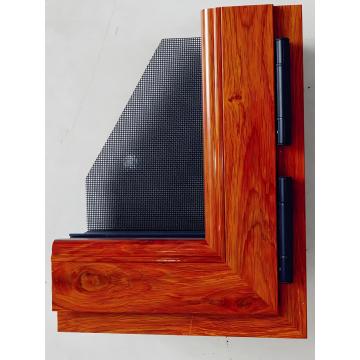 Ventana de aluminio de grano de madera personalizada