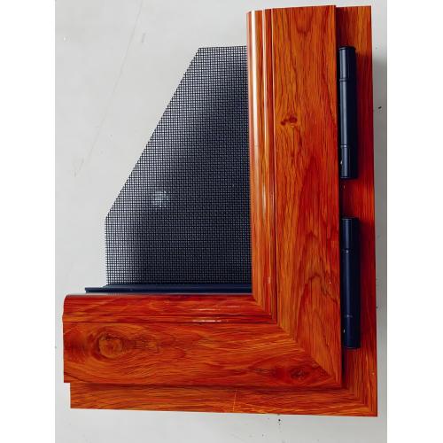 Ventana de aluminio de grano de madera personalizada