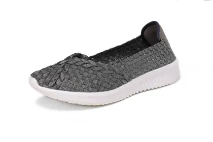Old Silver Color Super Lightweight Woven Pumps