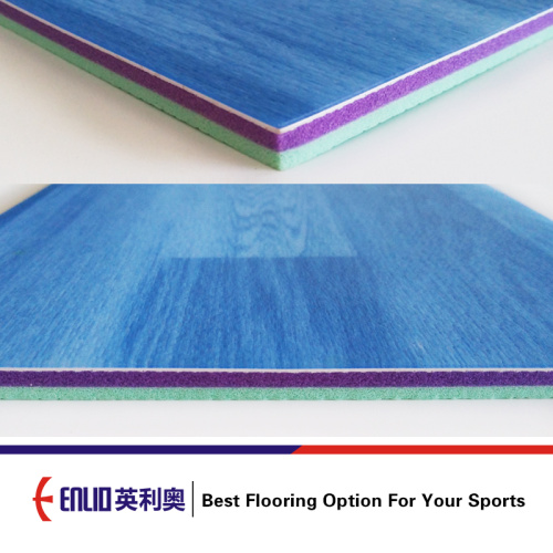 Aprovação da FIBA ​​Maple Vinil Wood Grain Sport Flooring