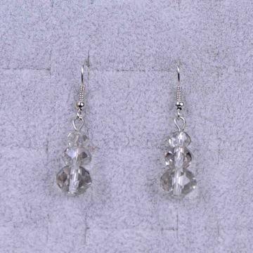 Black Diamond Beaded Glass Earrings, Multicolor