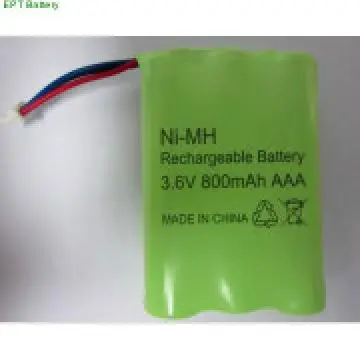 AA 800mAh 3.6V NIMH battery pack for cordless phone/ walkie-talkie