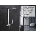 Stainless Steel Wall-Mounted Bathroom Luxury Design Thermostatic Flat Shower Column Supplier