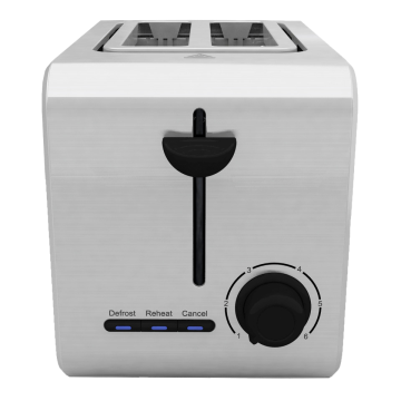 2 Slice Stainless Steel Wide Slot Automatic Kitchen Toaster