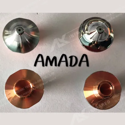 AMADA Laser Nozzle 28mm*22mm Single/Double Layer Chrome Plating for Laser Equipment Spare Parts
