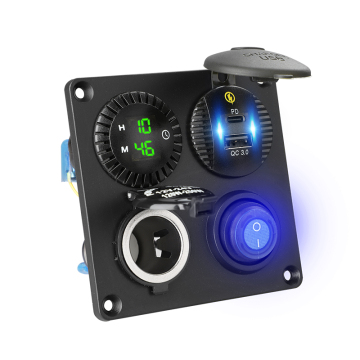 Factory Time Switch Panel 12V Cigarette Socket 120W-250W For Car Rv 12 Volt Switch Panel