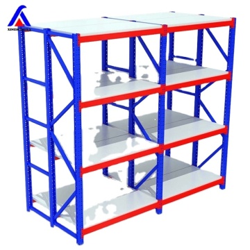 Three-Post Longspan Shelving for Warehouse Storage and Manual Material Handling