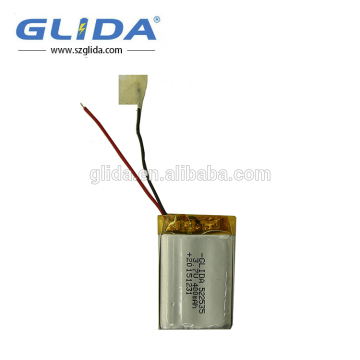 customizable 3.7v rechargeable 400mah Li-polymer battery
